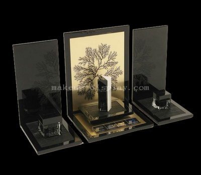 Black acrylic display stands for cosmetic