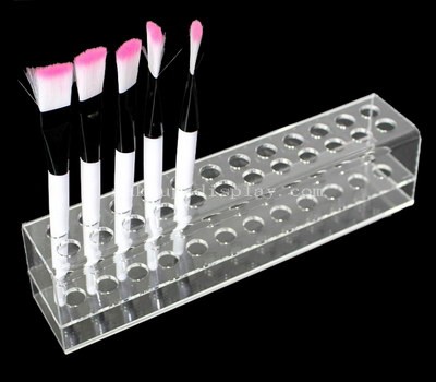 Clear acrylic makeup brush holder