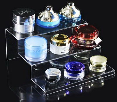 Clear acrylic makeup display rack