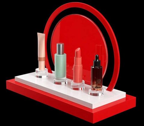 Espositore all'ingrosso per cosmetici in acrilico colorato